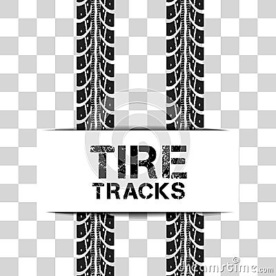 Tire tracks vector Vector Illustration