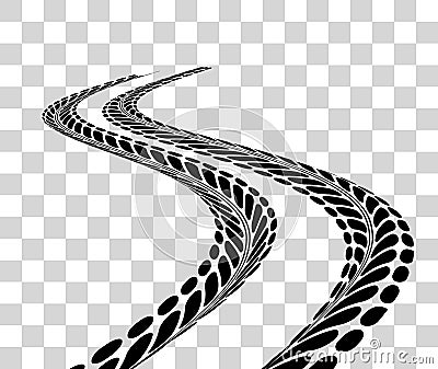 Tire tracks vector Vector Illustration