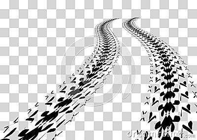 Tire tracks vector Vector Illustration