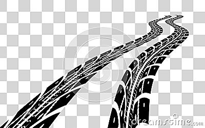 Tire tracks vector Vector Illustration