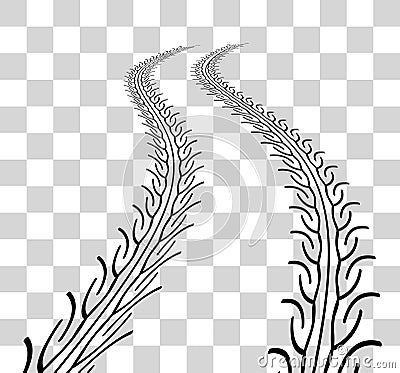 Tire tracks vector Vector Illustration