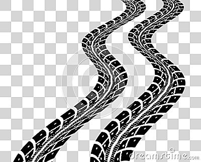 Tire tracks vector Vector Illustration