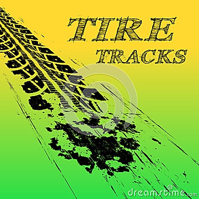 Tire tracks vector Vector Illustration