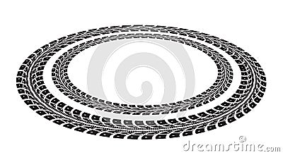 Tire tracks Vector Illustration