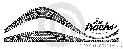 Tire tracks Vector Illustration