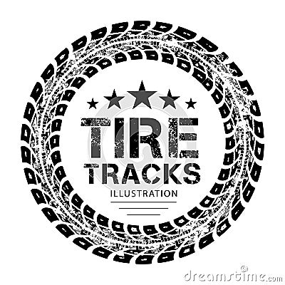 Tire tracks vector Vector Illustration