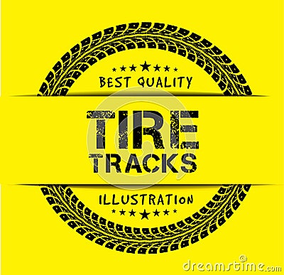 Tire tracks Vector Illustration