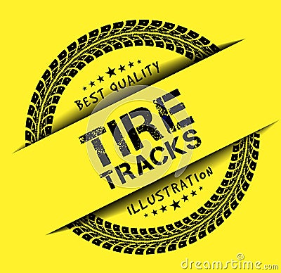 Tire tracks Vector Illustration