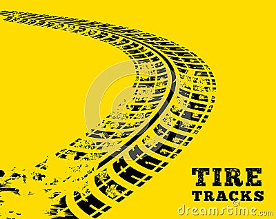 Tire tracks vector Vector Illustration