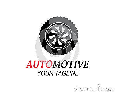 tire,wheels of automotive icon logo vectortemplate Vector Illustration