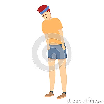 Tired athlete icon cartoon vector. Exercise gym Vector Illustration