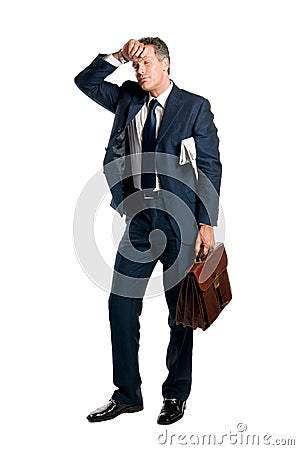 Tired businessman Stock Photo