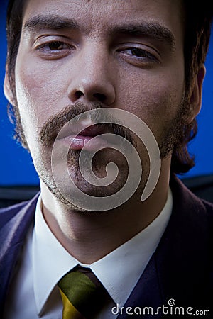 Tired, Grumpy Businessman Stock Photo