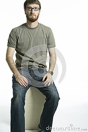 Tired man Stock Photo