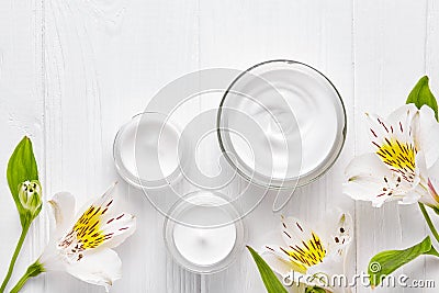 Tired skin cosmetic cream facial skincare medical relaxation therapy, anti aging hydrate dermatology professional Stock Photo