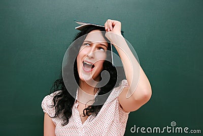 Tired student Stock Photo