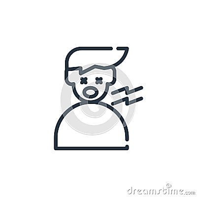 tired vector icon isolated on white background. Outline, thin line tired icon for website design and mobile, app development. Thin Vector Illustration
