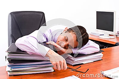 Tired young lawyer Stock Photo