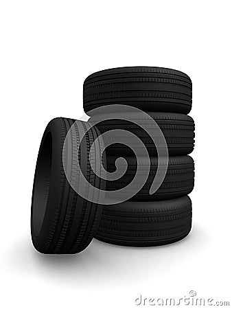 Tires Cartoon Illustration