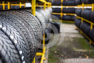 Tires for sale Stock Photo