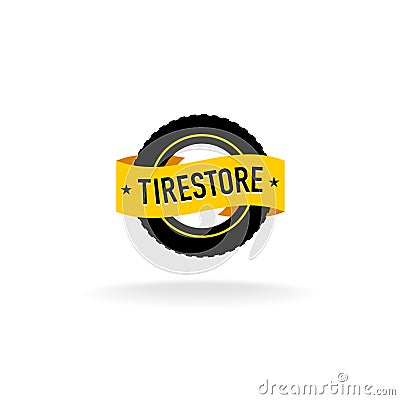 Tires store logo Vector Illustration