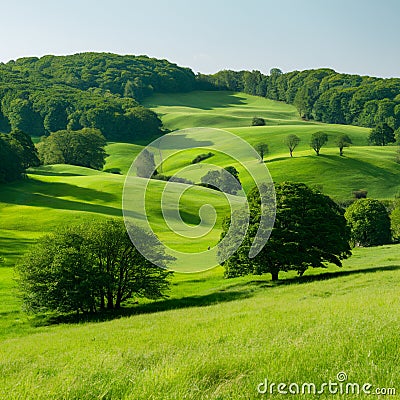 Tires of varying sizes, tread patterns on vertical racks, blurred background emphasizes display. Stock Photo