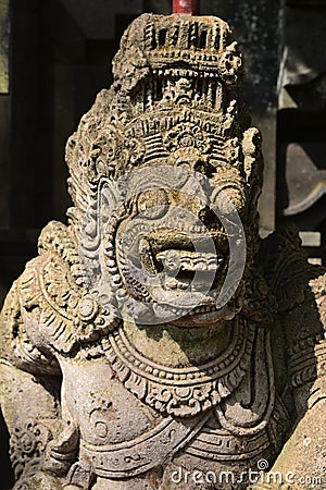 A statue of Tirta Empul temple. Tampaksiring. Gianyar regency. Bali. Indonesia Stock Photo