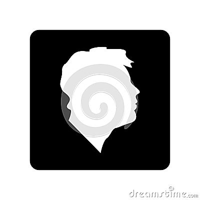 Default silhouette of profile picture portrait icon Vector Illustration