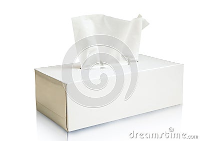 Tissue box mock up white tissue Stock Photo