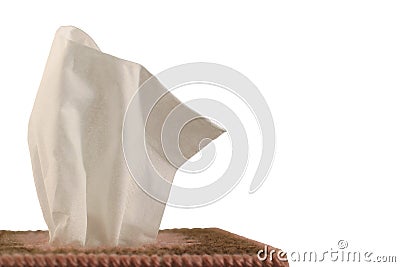 Tissue Box - white background Stock Photo