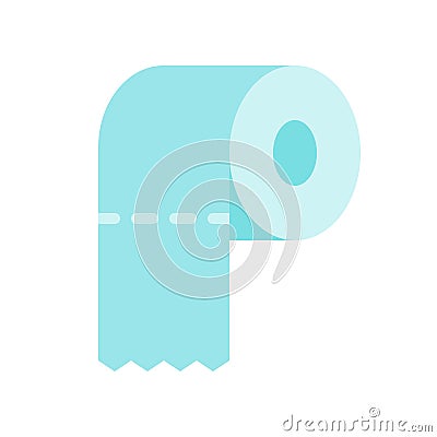 Tissue paper roll vector illustration, Hygiene flat style icon Vector Illustration