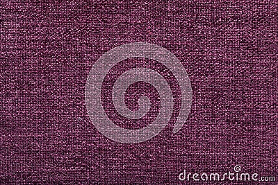 tissue structure closeup. fiber texture polyester close-up. fine grain felt violet fabric background Stock Photo