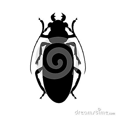 Titan beetle silhouette Vector Illustration