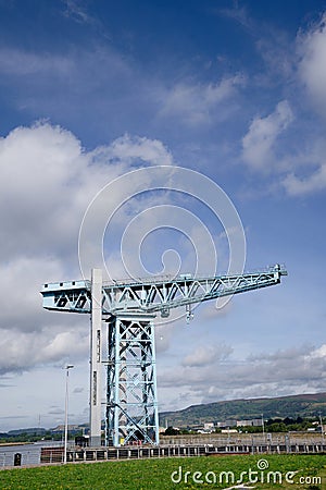 Titan tower crane in Clydebank Glasgow Scotland Stock Photo