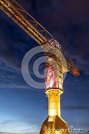 Titan yellow crane on Island of Nantes Stock Photo