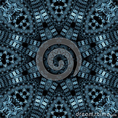 Titanium blue scrollwork Stock Photo