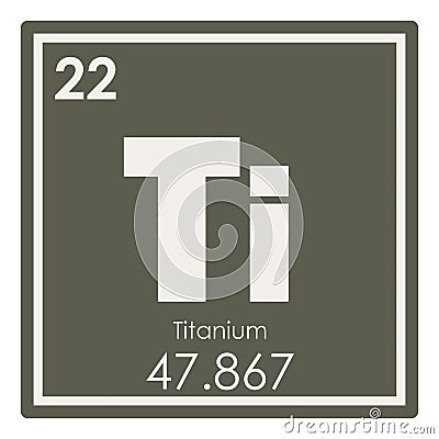 Titanium chemical element Stock Photo
