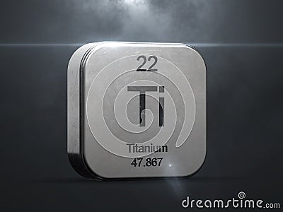 Titanium element from the periodic table Stock Photo