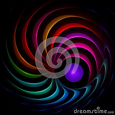 Titanium rainbow spiral Stock Photo