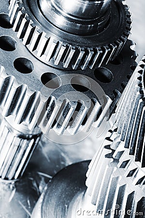 Titanium and steel engineering Stock Photo