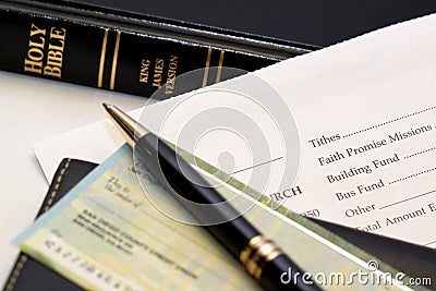 Tithes and Offering Stock Photo