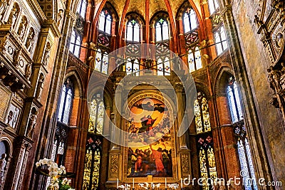 Titian Assumption Mary Painting Santa Maria Gloriosa de Frari Ch Stock Photo