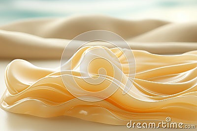 title. abstract peach-toned waves for modern background or wallpaper design Stock Photo
