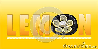 Title indicating lemon. Stock Photo