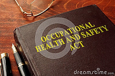 Title occupational health and safety act OHSA. Stock Photo