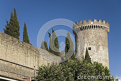 Tivoli Castle, or Castle of Rocca Pia, built in 1461 by Pope Pius II, Tivoli, Italy, Europe Stock Photo