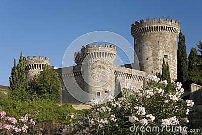 Tivoli Castle, or Castle of Rocca Pia, built in 1461 by Pope Pius II, Tivoli, Italy, Europe Stock Photo