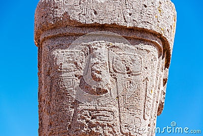 Tiwanaku Monolith Stock Photo