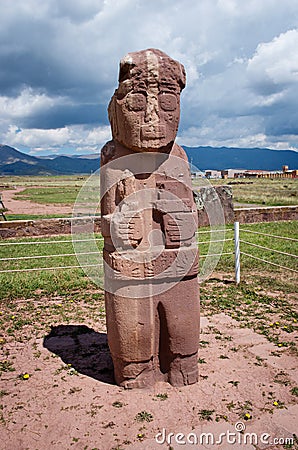 Tiwanaku. Ruins in Bolivia, Stock Photo