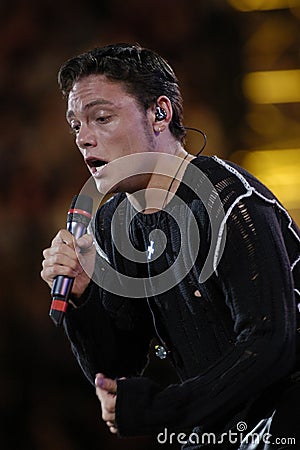 Tiziano Ferro, during the show Editorial Stock Photo